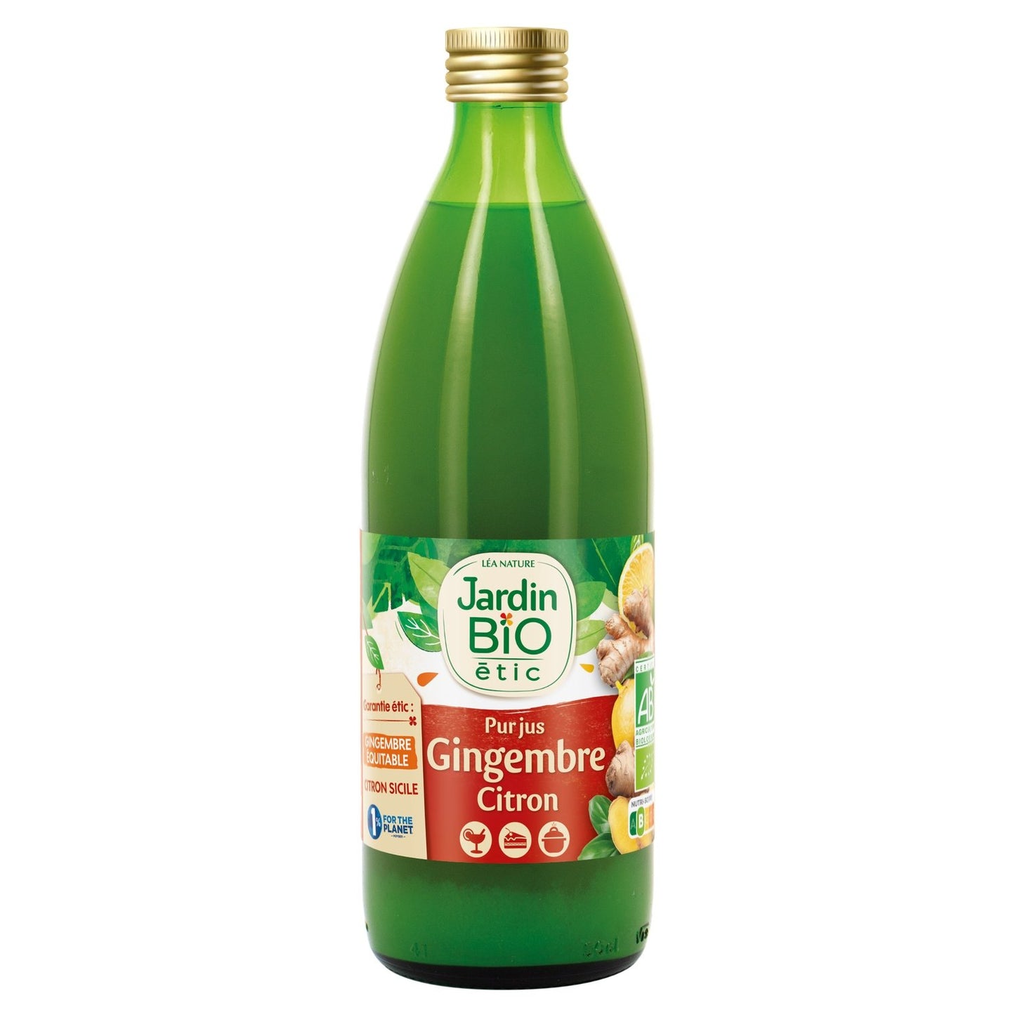 Jus Gingembre Citron Bio JARDIN BIO ETIC
