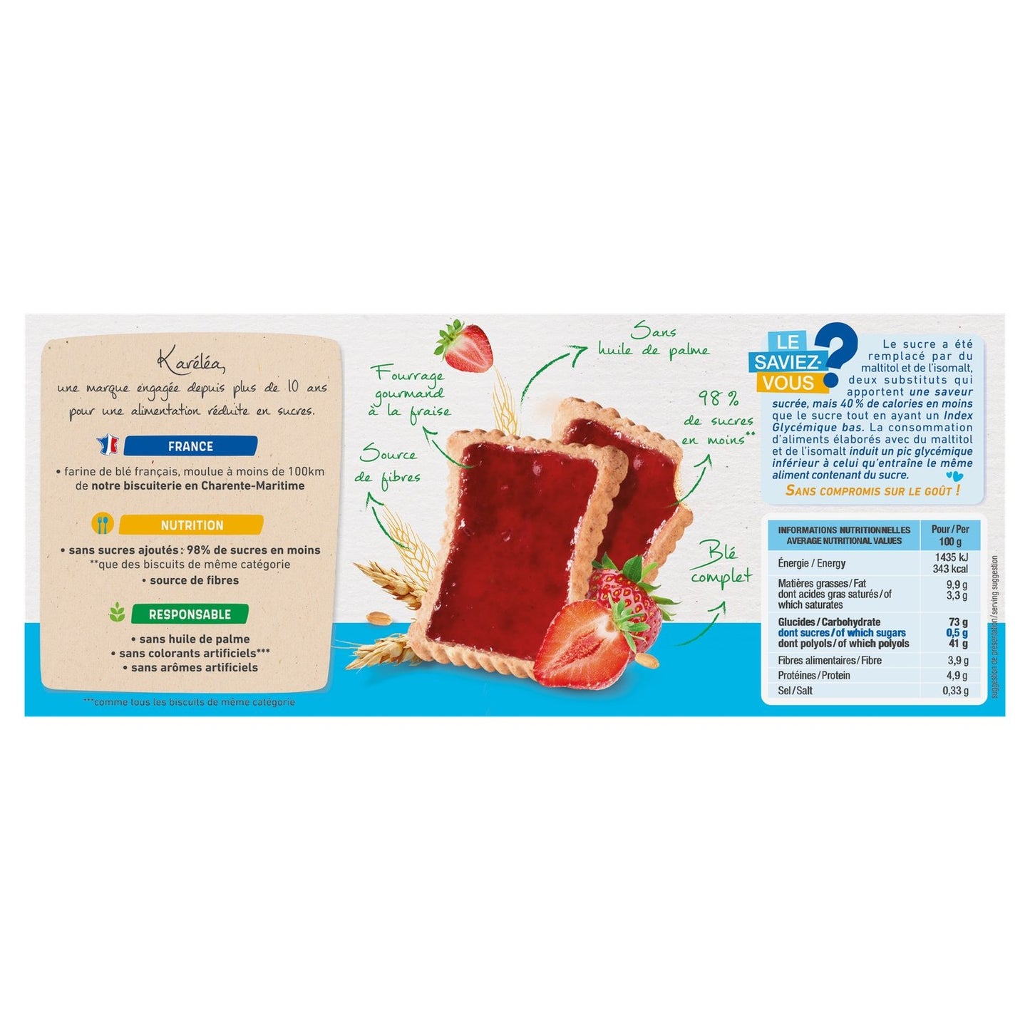 Tartelette Fraise Sans Sucres Ajoutés KARELEA