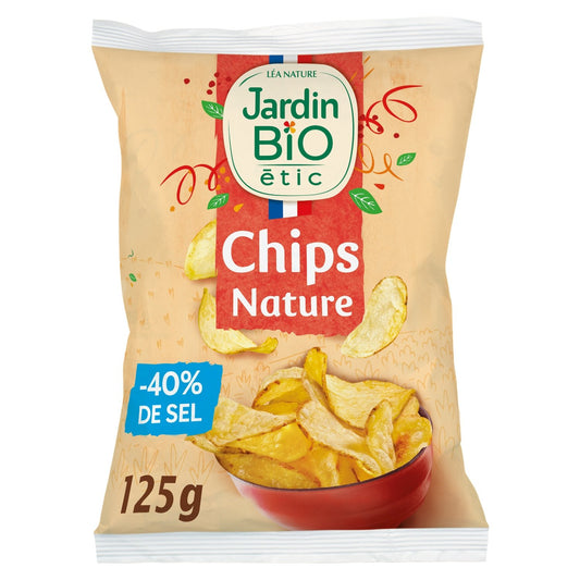 Chips Pomme de Terre Nature Bio JARDIN BIO ETIC le sachet de 125g
