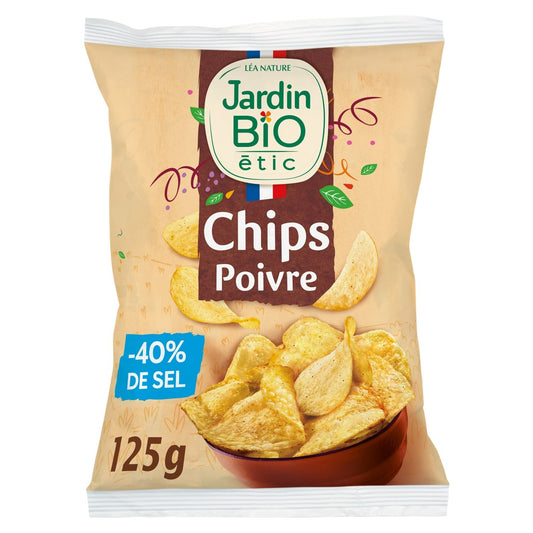 Chips Pomme de Terre Poivre Bio JARDIN BIO ETIC le sachet de 100g