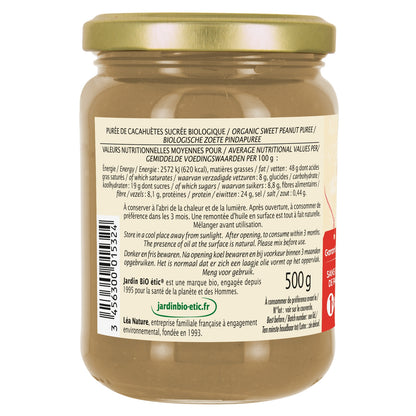 Pâte à Tartiner beurre de cacahuète Bio JARDIN BIO ETIC 