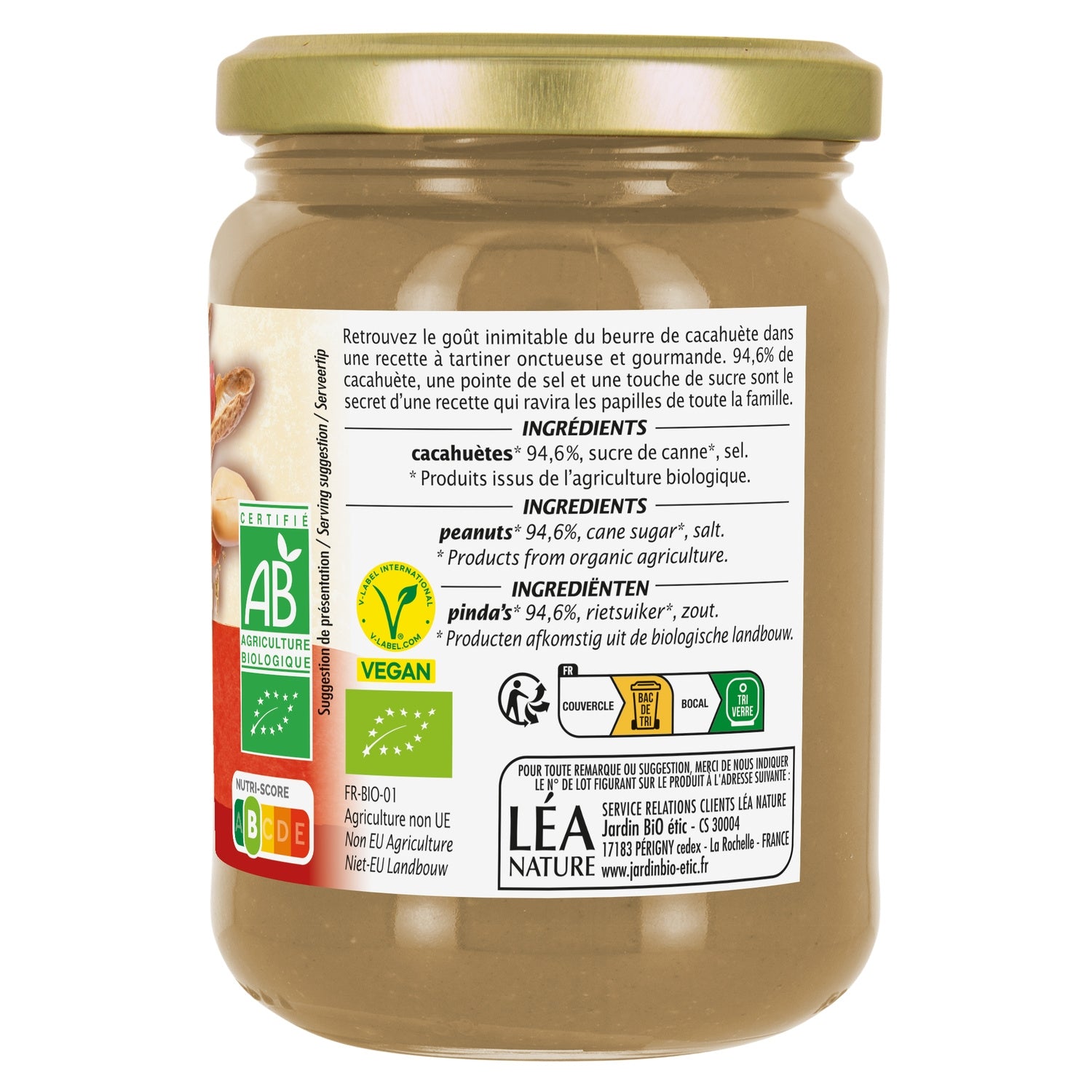 Pâte à Tartiner beurre de cacahuète Bio JARDIN BIO ETIC 