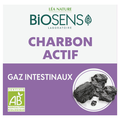 Complément alimentaire Charbon actif Bio pour gaz intestinaux Léa Nature BIOSENS 
