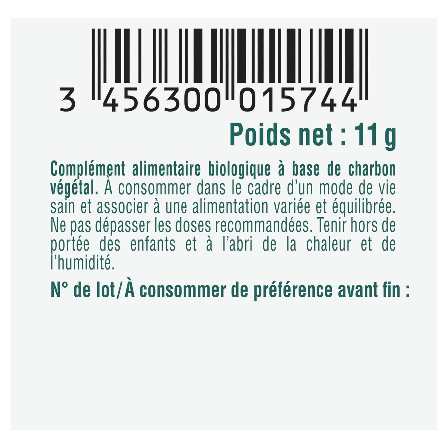 Complément alimentaire Charbon actif Bio pour gaz intestinaux Léa Nature BIOSENS 