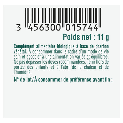 Complément alimentaire Charbon actif Bio pour gaz intestinaux Léa Nature BIOSENS 