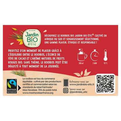 Infusion Rooibos Cacao Fruits Rouge Bio JARDIN BIO ETIC
