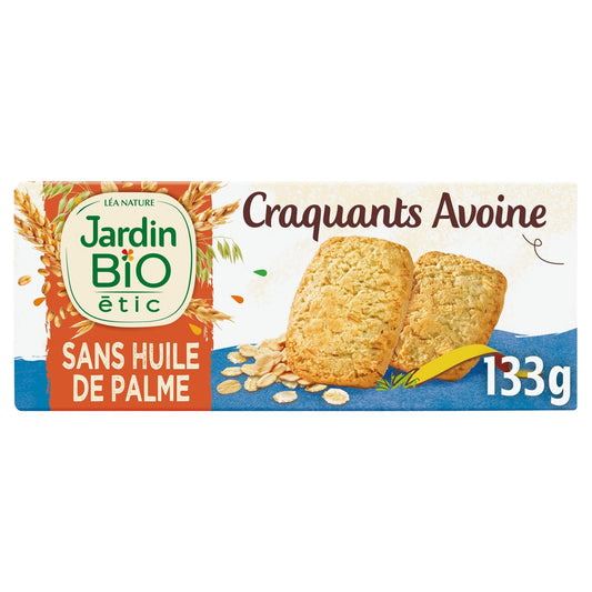 Biscuits Avoine Bio JARDIN BIO ETIC le paquet de 133g