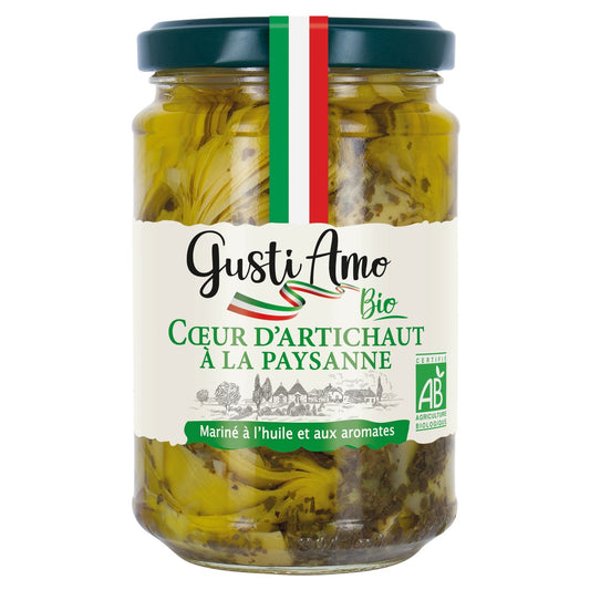 Coeur d'Artichaud à la Paysanne Bio GUSTI AMO BIO le pot de 280g