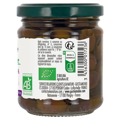 Pitted and Marinated Riviera Olives in Olive Oil GUSTI AMO BIO