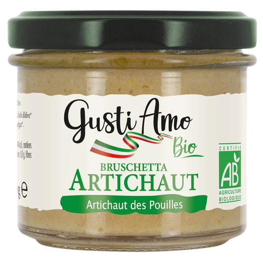 Bruschetta Tartinable Artichaud Bio GUSTI AMO BIO le pot de 100g