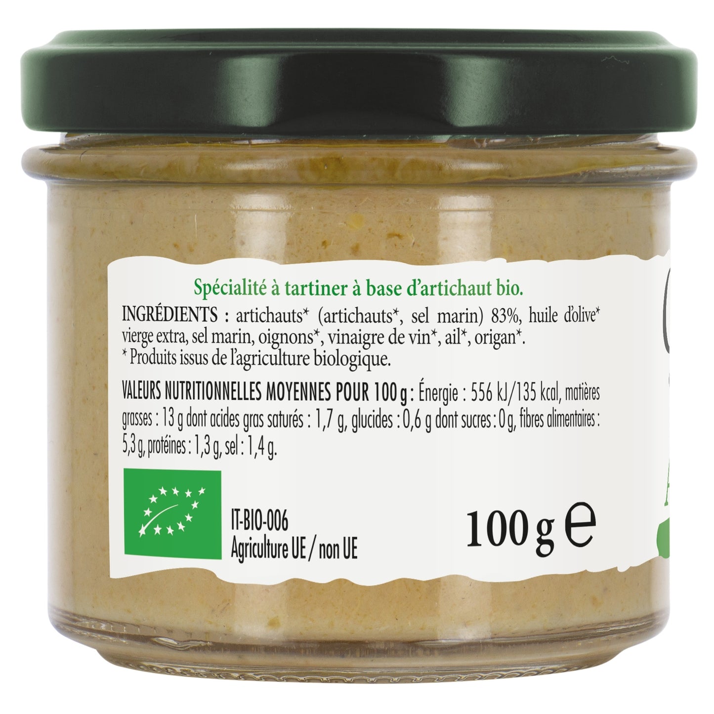 Bruschetta Tartinable Artichaud Bio GUSTI AMO BIO