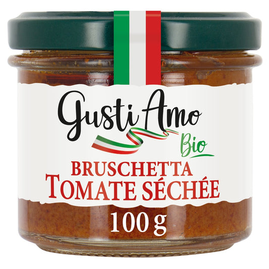 Bruschetta Tartinable Tomates Séchées GUSTI AMO BIO le pot de 100g