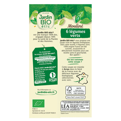 Mouliné de 6 Légumes Verts Bio JARDIN BIO