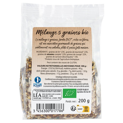 Graines 5 Mélange Bio JARDIN BIO
