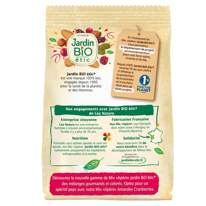 Mélange Amandes Cranberries Sans Sel Ajouté Bio JARDIN BIOLOGIQUE