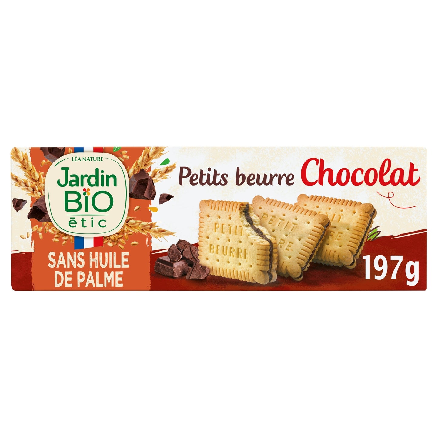 Biscuit petit beurre fourrés chocolat Bio JARDIN BIO 