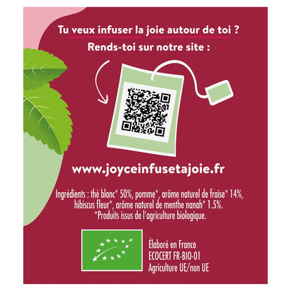 Thé Blanc Saveur Fraise et Menthe Plaisir JOYCE