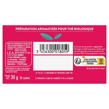 Thé Blanc Saveur Fraise et Menthe Plaisir JOYCE