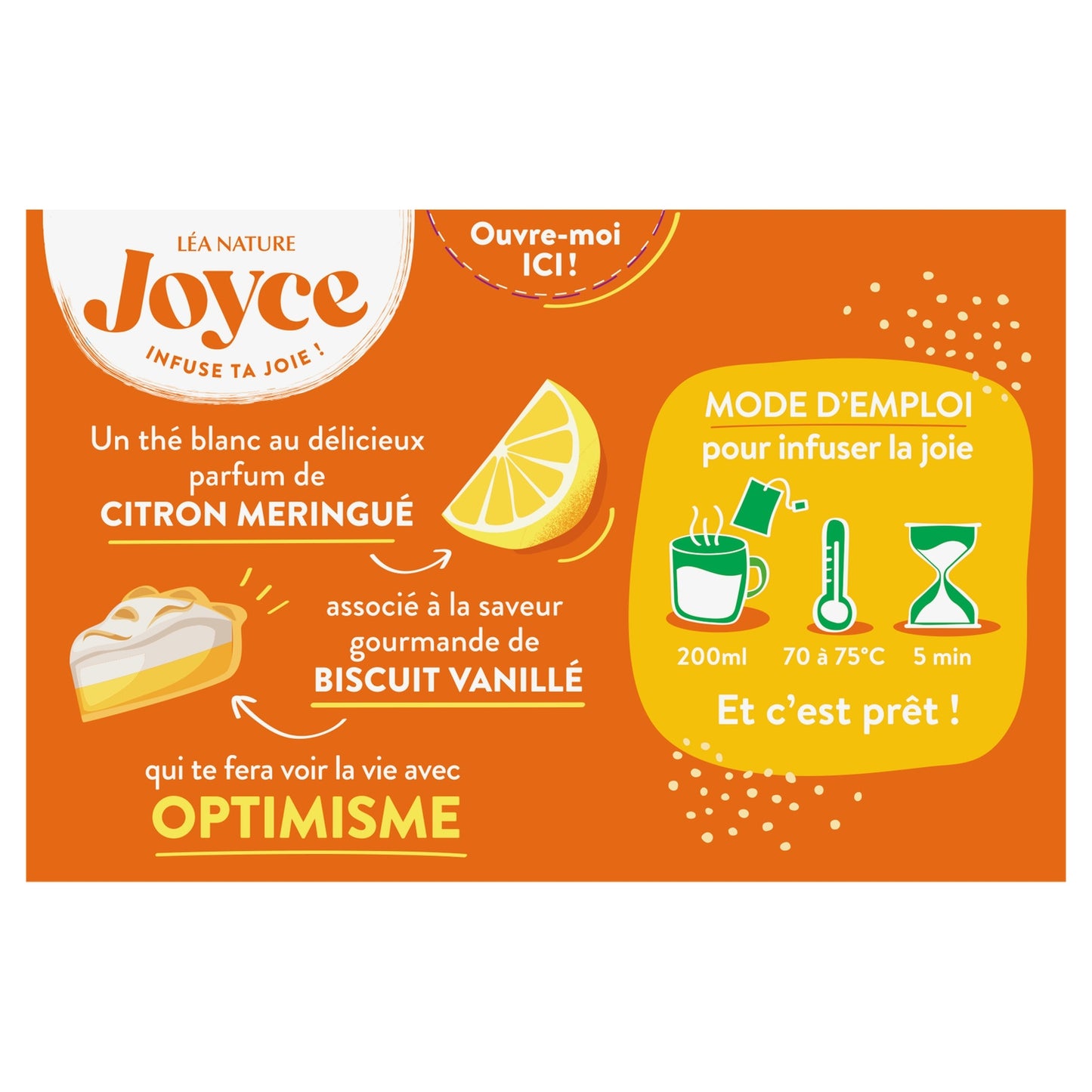 Thé Blanc Saveur Tarte au Citron Optimisme JOYCE