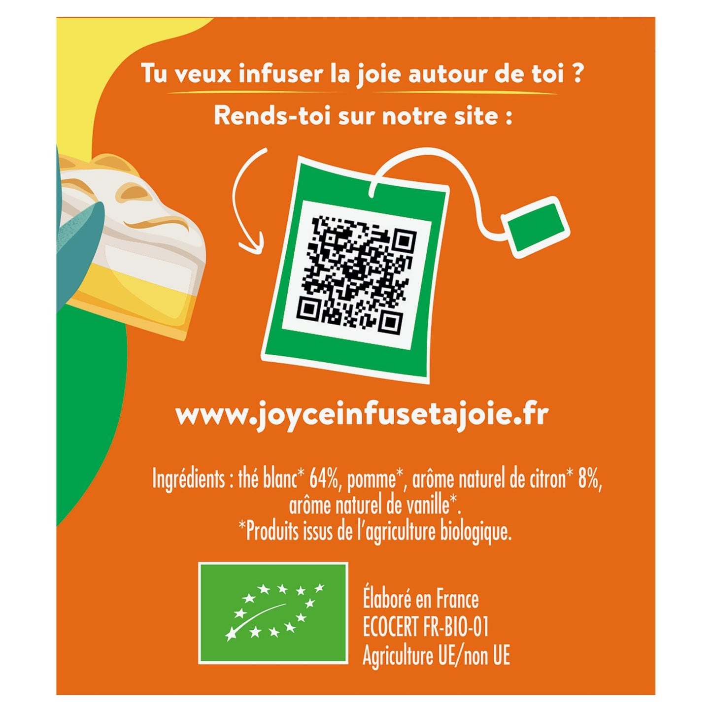 Thé Blanc Saveur Tarte au Citron Optimisme JOYCE