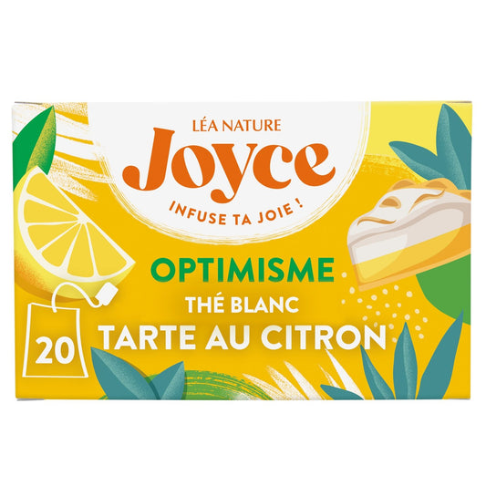 Thé Blanc Saveur Tarte au Citron Optimisme JOYCE la boite de 20 sachets