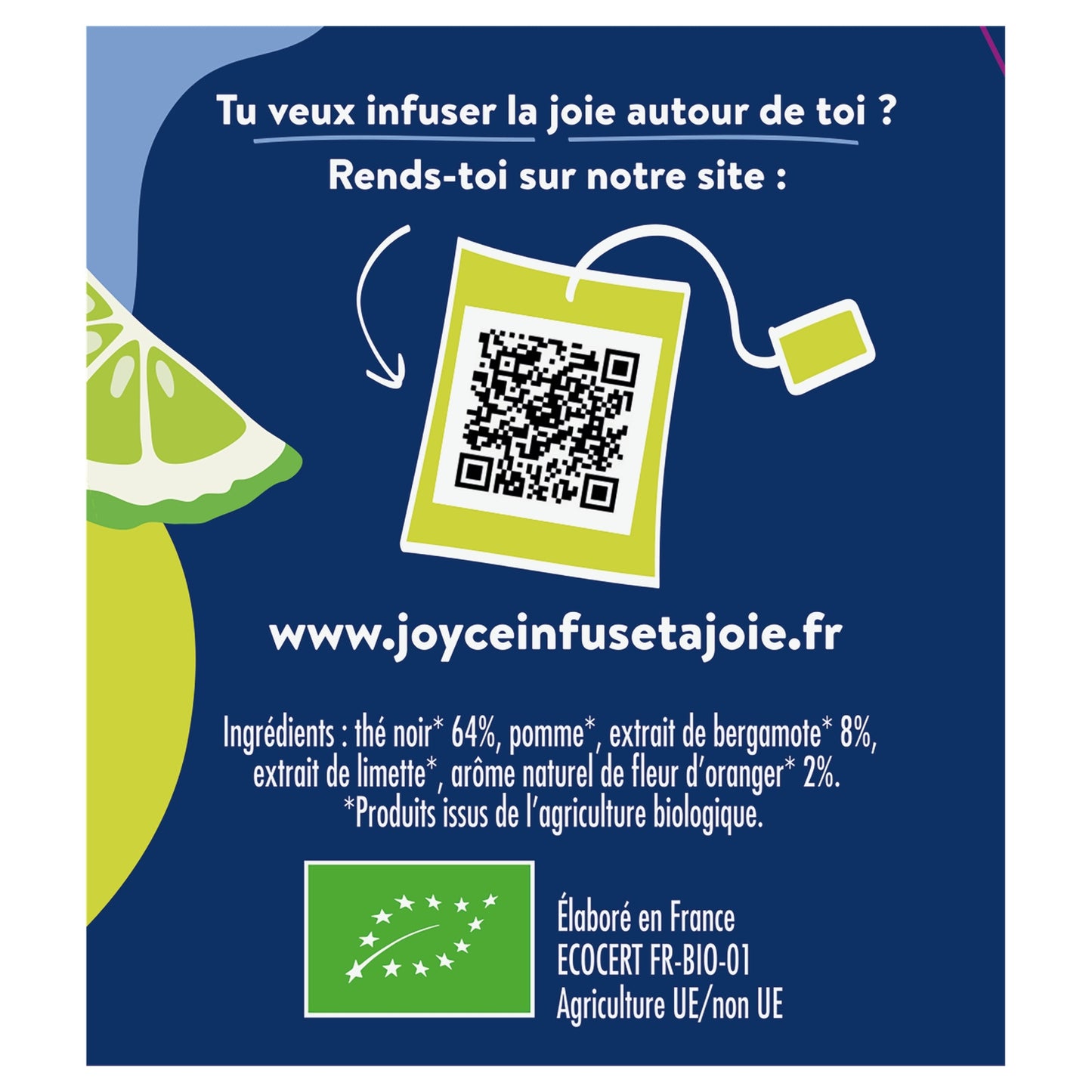 Thé Noir Saveur Earl Grey Fleuri Bonheur JOYCE