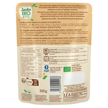 Blé Tomate Basilic Bio JARDIN BIO