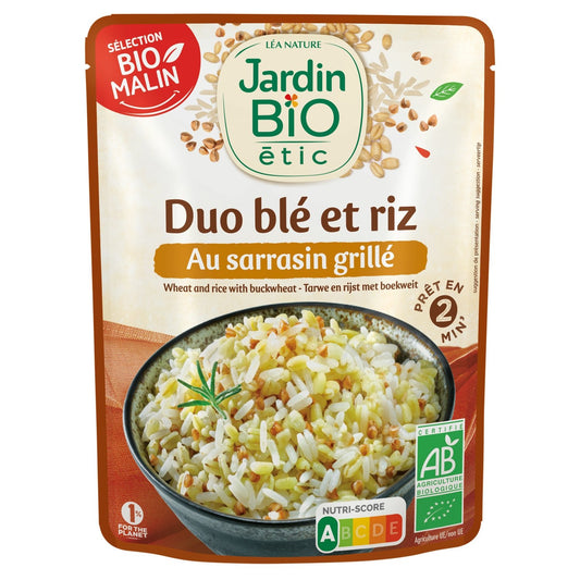 Duo Blé Riz Sarrasin Bio JARDIN BIO le paquet de 220g