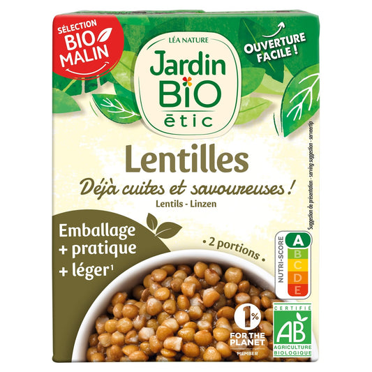 Lentilles Bio JARDIN BIO la boite de 400g