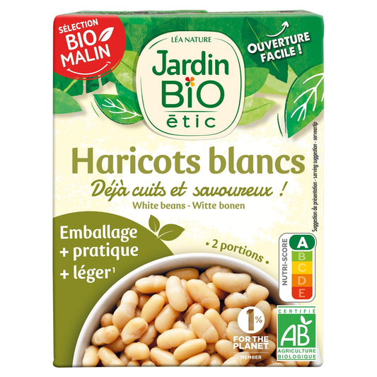 Haricots Blancs JARDIN BIO la boite de 405g
