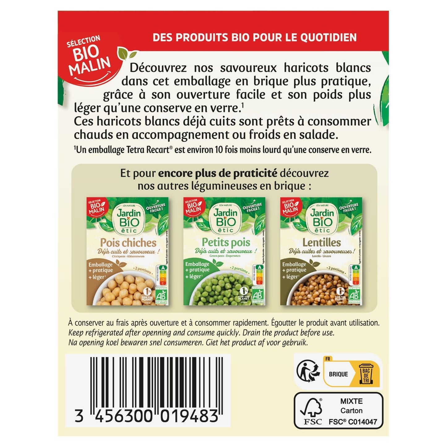 Weiße Bohnen aus dem Bio-Garten