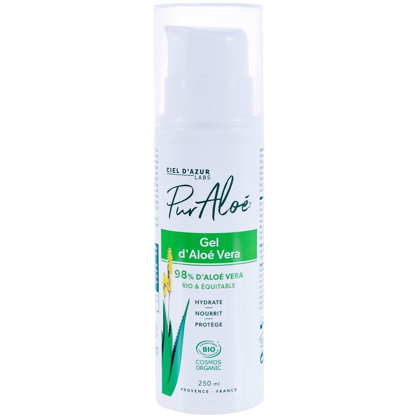 Gel Visage Corps Cheveux Hydratant Apaisant Aloe Vera Bio PURALOE 