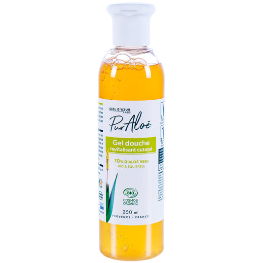 PURALOE Organic Aloe Vera Softening Moisturizing Revitalizing Body Shower Gel