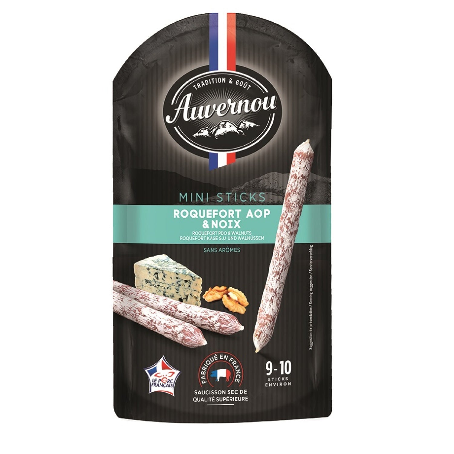 Mini Saucissons Roquefort & Noix AUVERNOU 