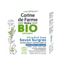 Savon Bébé Surgras Extra-Doux Bio CORINE DE FARME le savon de 100g