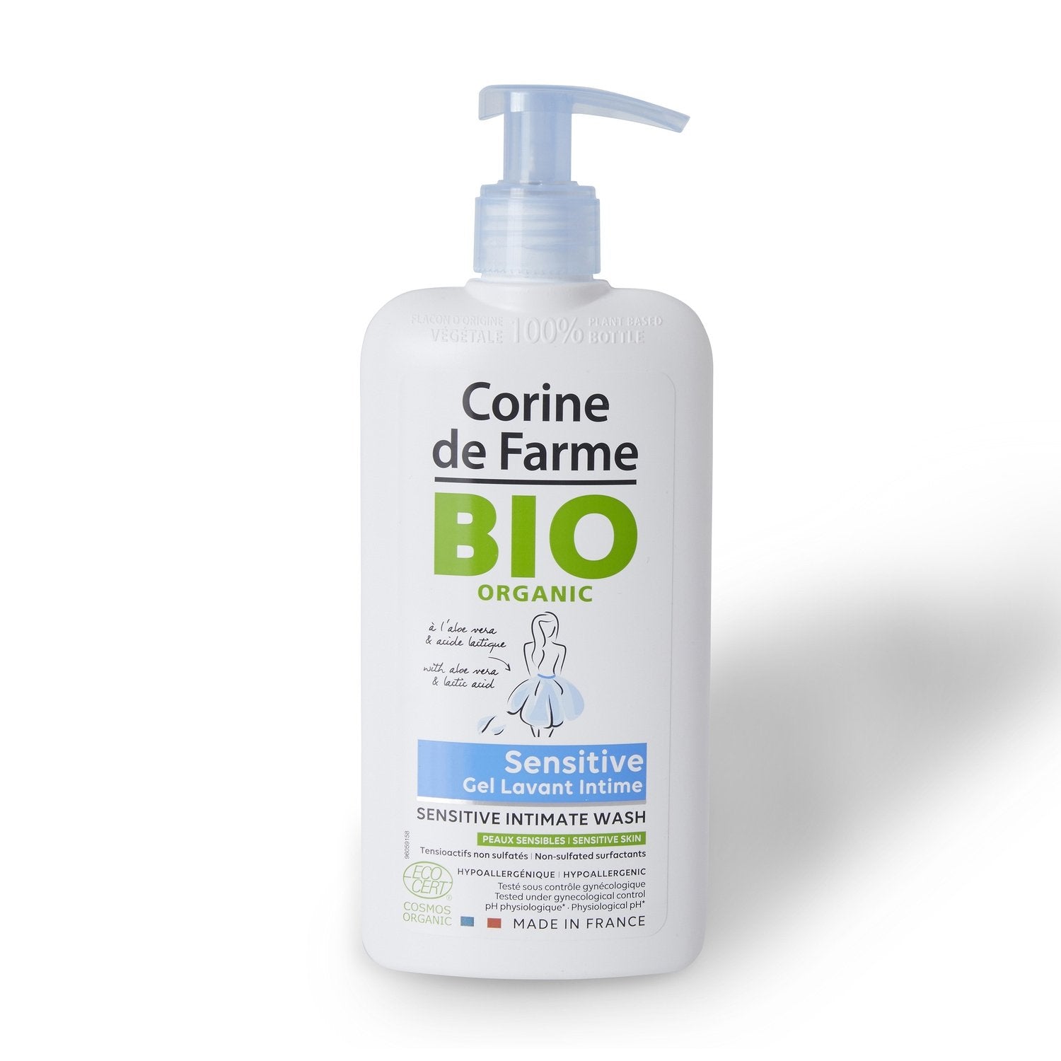 Gel Douche Intime à l'Extrait de Fleur d'Amandier et Aloe Vera Bio CORINE DE FARME le flacon de 250mL