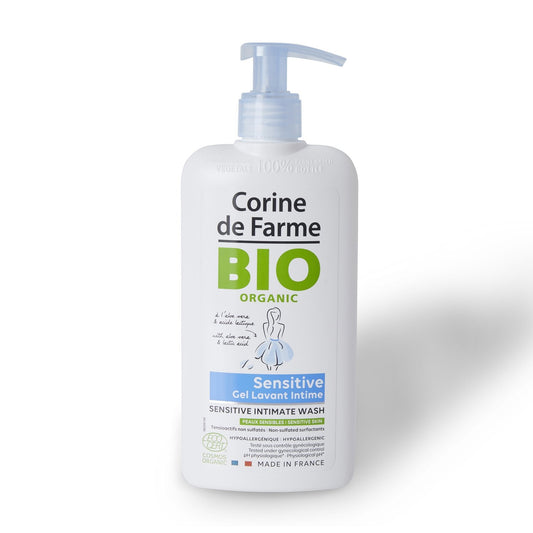 Gel Douche Intime à l'Extrait de Fleur d'Amandier et Aloe Vera Bio CORINE DE FARME le flacon de 250mL