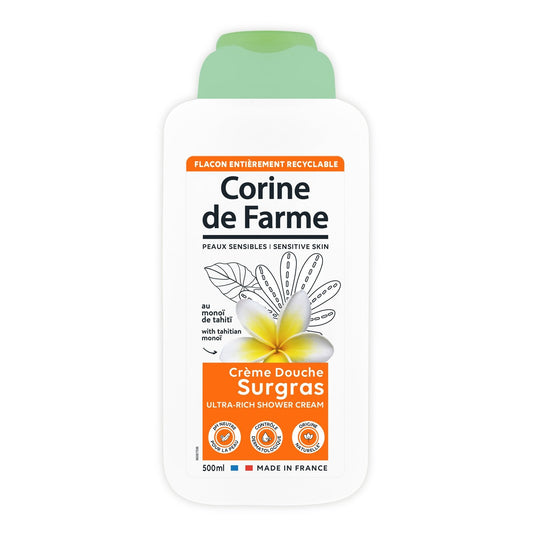 Crème Douche Nourrissant au Monoï de Tahiti CORINE DE FARME le flacon de 500mL