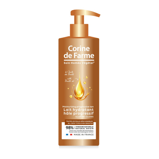 Lait Corps Hâle Progressif Huile de Buriti Hydratant Teint Hâlé CORINE DE FARME 