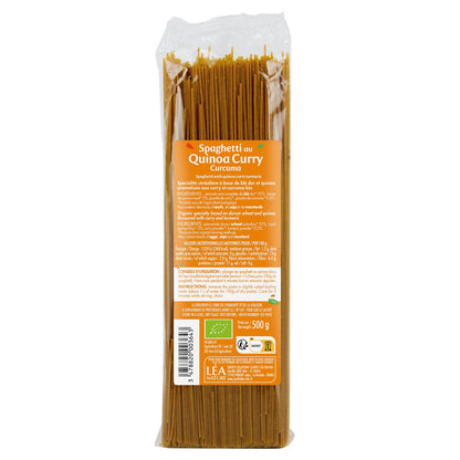 Pâtes Spaghetti Colorées Quinoa Curry Curcuma Bio JARDIN BIO ETIC