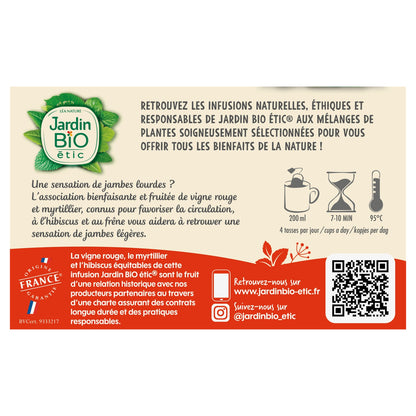 Infusion Circulation Vigne Rouge Bio JARDIN BIO ETIC