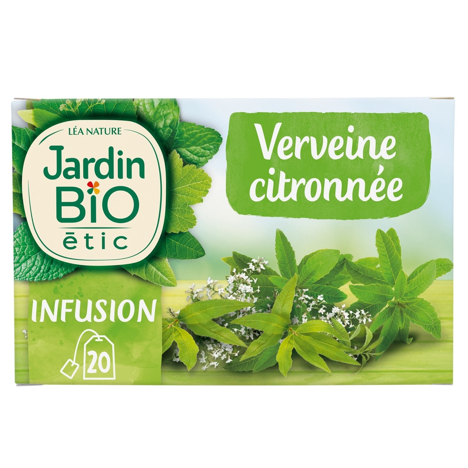 Infusion Verveine Citronnée Bio JARDIN BIO ETIC la boîte de 20 sachets