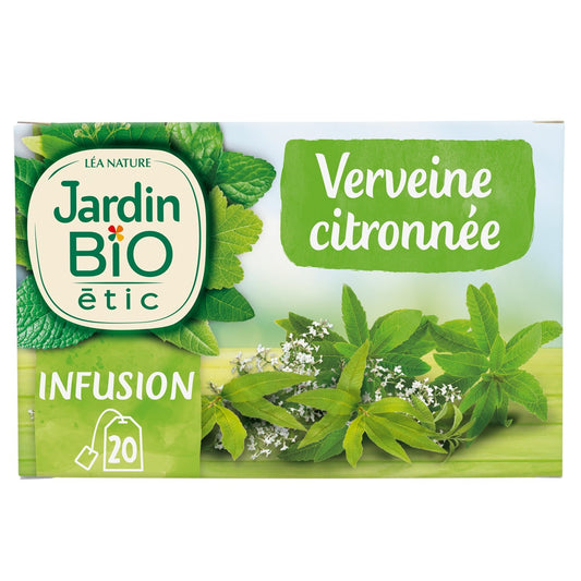 Infusion Verveine Citronnée Bio JARDIN BIO ETIC la boîte de 20 sachets