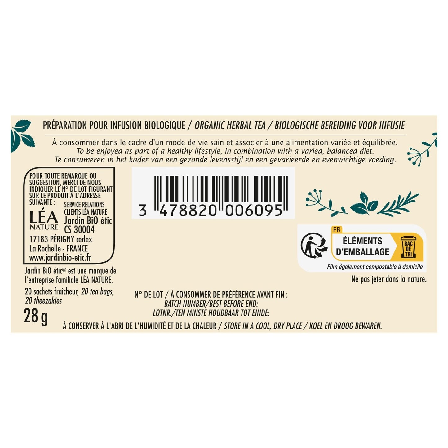 Infusion Camomille Bio JARDIN BIOLOGIQUE