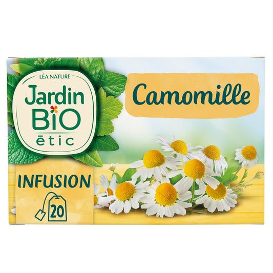 Infusion Camomille Bio JARDIN BIOLOGIQUE la boite de 20 sachets