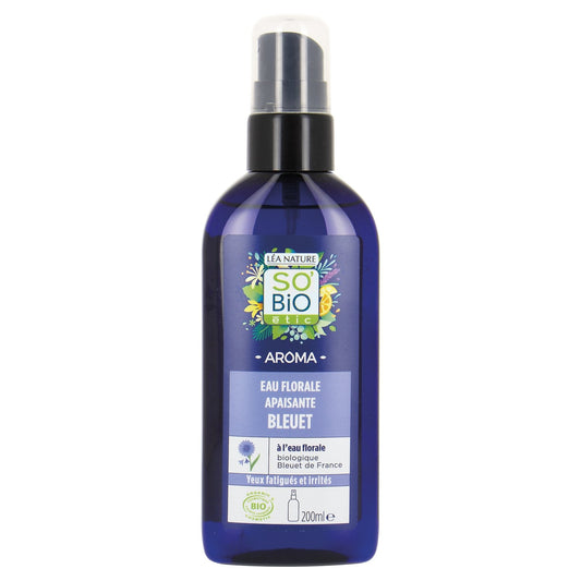 Eau Florale de Bleuets Yeux Fatigués et Irrités Bio SO'BIO ETIC Le spray de 200 mL