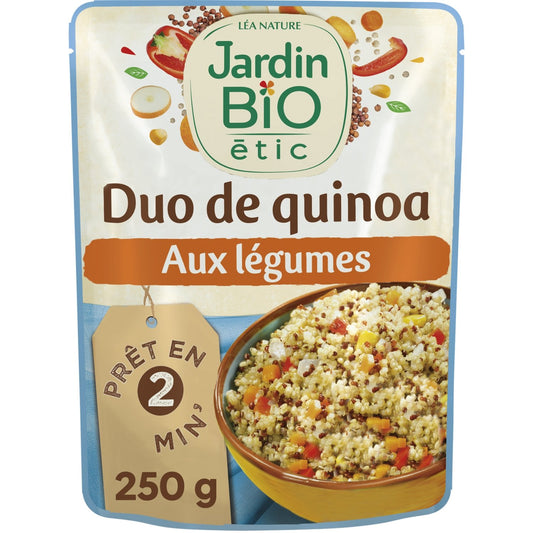 Plat Cuisiné Duo de Quinoa Légumes Bio JARDIN BIO ETIC le sachet de 250g