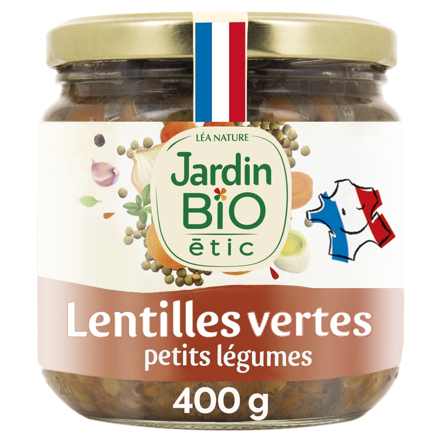 Lentilles aux Petits Légumes Bio JARDIN BIO ETIC le bocal de 400g