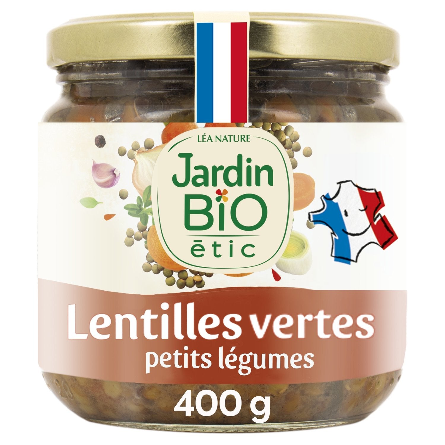 Lentilles aux Petits Légumes Bio JARDIN BIO ETIC le bocal de 400g