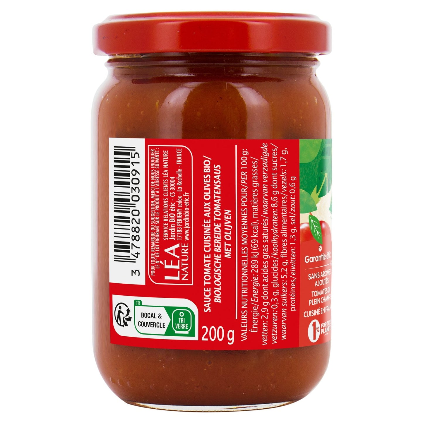 Sauce Tomate pour Pizza Bio JARDIN BIO ETIC